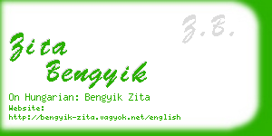 zita bengyik business card